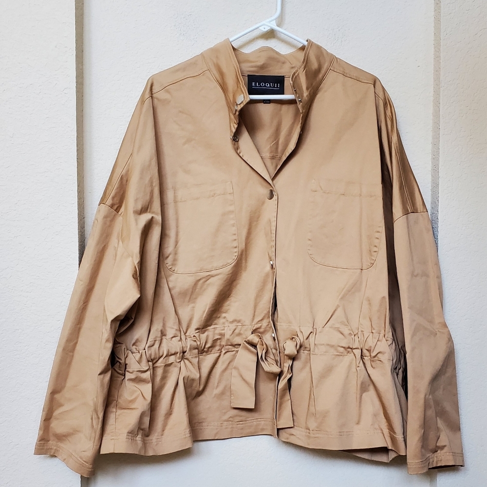 Eloquii Tan Women's Utility Jacket.  Size 22